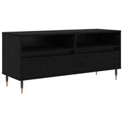 Vidaxl TV omarica s predalom Črna Orehovina 100 x 34,5 x 44,5 cm