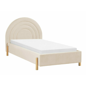Postelja Berwyn 378 (Beige) Enojne, Svetlo rjava, 90x200, Blago, Posteljno dno, 100x216x106cm