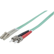 Intellinet Network Solutions Fiber Optic Patch Kabel, Duplex, Multimode, ST/LC, 50/125 µm, OM3, 2.0 m (7.0 ft.), aqua (751001)