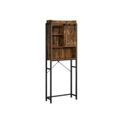 Songmics omara za stranišče z regalom 64x24x171 cm rjava
