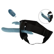 You2Toys Strap-On Set Harness RC Thrusting Rabbit Vibrator Blue
