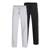 JACK & JONES Hlače JPSTKANE BRADLEY pegasto siva / črna