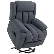 Homestar Električni naslanjač z masažo funkcijo nagiba in dviganja 93x91x103 cm temno siva