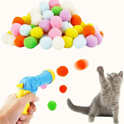 izstreljevalec plišastih žogic - Playcat 50 žogic!