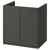 HAVBÄCK Postolje umivaonika s vratima, tamnosiva, 60x48x63 cm