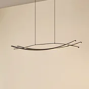 Lucande LED viseča svetilka Sayori, 98 cm, črna, z možnostjo zatemnitve - Dnevna soba/jedilnica - Sodobni - črna, bela - Kovina