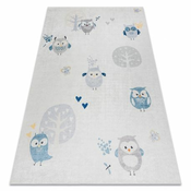 eoshop BAMBINO 1161 pralna preproga Sovice za otroke proti zdrsu - siva ( - Velikost: 120x170 cm)