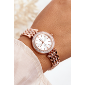 Womens watch with cubic zirconia on a Giorgio bracelet & Dario Rose Gold