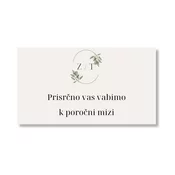 Personal Kartica kot povabilo za mizo - Eucalyptus Izberite količino: 31 kos - 60 kos