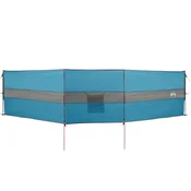 Vidaxl Vetrobran za kampiranje moder 490x123 cm vodoodporen