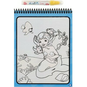 Čarobna vodna slika/blok za svinčnike princese, 4 listi