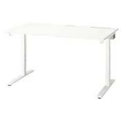 MITTZON Pisalna miza, bela, 140x80 cm