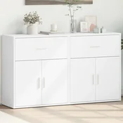 Vidaxl Komoda 2 kosa bela 60x31x70 cm inženirski les