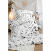 Črna/bela enojna posteljnina iz mikropliša 140x200 cm – Jerry Fabrics