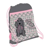 Belmil Sportska torba za devojcice I love my dog 336-91, Sivo-roze