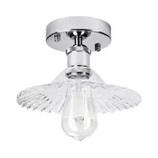 Plafonski luster TRISH 1xE27/15W/230V sjajni hrom/prozirno staklo