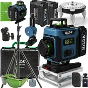 shumee Hilda 4DPRO 360-stopinjski laserski nivelir, križni laser, stativ, 2,9 m