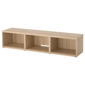 BESTA TV stalaža, belo b. im. hrastovine, 180x40x38 cm