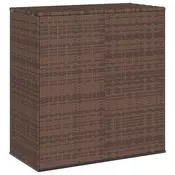Kutija za vrtne jastuke od PE ratana 100 x 49 x 103,5 cm smeda