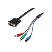 Kabel DVI M (24+5) - 3x RCA/cinch M., 1.8m