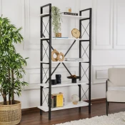 Hanah Home Polica za knjige Elysian, 90x180x33.5 cm, Bela