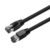 Omrežni kabel CAT8.1 S/FTP 050m črn LSZH oklopljen AWG 24