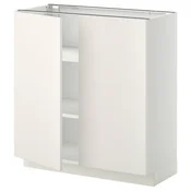 METOD Podni element s policama/2 vrata, bela/Veddinge bela, 80x37 cm