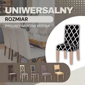 Springos Elastični Črni Stolni Pregrinjalo z Maroškim Vzorcem SPRINGOS SPANDEX