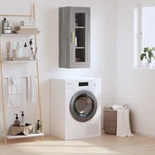 Vidaxl vidaXL Stenska omarica siva sonoma hrast 34,5x34x90 cm