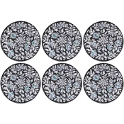 Casa Padrino luxury ceramic plates set of 6 black A� 32 cm - Made in Italy