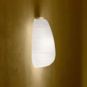 Foscarini Rituals 1 polstenska stenska svetilka, zlata - Dnevna soba/jedilnica - Dizajn - bela satenirana, zlata - Steklo