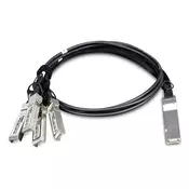PLANET CB-QSFP4X10G-1M fibre optic cable QSFP+ 4x SFP+ Black