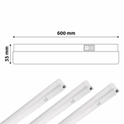 3x 60cm integrirana podelementna T5 LED svetilka 9W PVC nevtralno bela 4000K