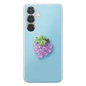 AVIZAR Ovitek za Galaxy S24/S25 s 3D motivom grozdja in dvignjenim robom, Modra, (5000274770)