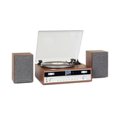 Auna Birmingham, HiFi stereo sustav, DAB+/FM, BT funkcija, vinil, CD, USB, AUX ulaz, drvo