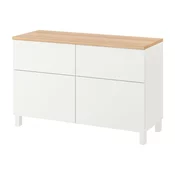 BESTA Komb.odlaganje s vratima/fiokama, bela/Lappviken/Stubbarp bela, 120x42x76 cm