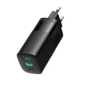 Stenski 65W polnilec Havit UC10 2x USB-C, USB, PD - black