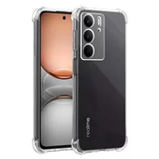Silikonski ovitek z ojačanimi robovi za Realme C75 - Prozorna KP36934
