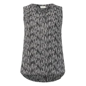 KAFFE CURVE Bluza KCAmi črna/bela