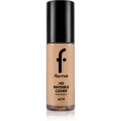 flormar HD Invisible Cover Foundation lahki tekoči puder s posvetlitvenim učinkom SPF 30 odtenek 090 Golden Natural 30 ml