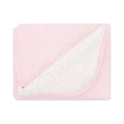 KikkaBoo Pleteno dvostrano baby cebence sherpa 75x100 Dream Big Pink (KKB12046)
