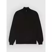 Element Icon Embroidery Quarter Half-Zip Sweater off black