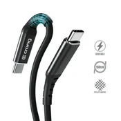 shumee Crong Armor Link - 60W PD 3A USB-C na USB-C kabel 150 cm (črn)