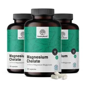 3x Magnezijev kelat 375 mg, skupaj 360 kapsul