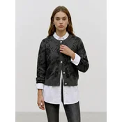 VERO MODA Pletena jopa VMNEW ZUZU temno siva/črna