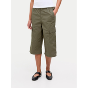 JJXX Capri hlače Olga 12271698 Zelena Straight Fit
