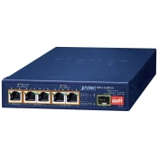 Planet BSP-115HP-5A Hibridno solarno stikalo PoE, 5x 1Gb, 1x SFP, 1x PoE++ 802.3bt, 2x 802.3at, 2x at/passive, -20~65°C