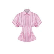 Trendyol Bluza roza / rdeča / bela