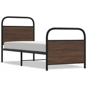 Vidaxl Posteljni okvir brez vzmetnice 80x200 cm rjav hrast inž. les