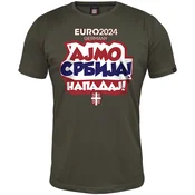 011Shop Muška majica kratkih rukava, Ajmo Srbija napadaj! EP 2024, Maslinasta